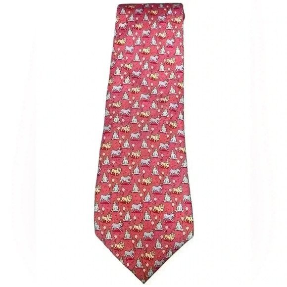 Vineyard Vines Other - Vineyard Vines Martha’s Vineyard Silk Birthday Bear Neck Tie | Coral Pink
